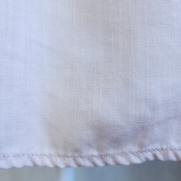 Prana Alda Relaxed Fit Button Down Roll Tab Slub Denim Top Dovetail Beige Large - Picture 13 of 16